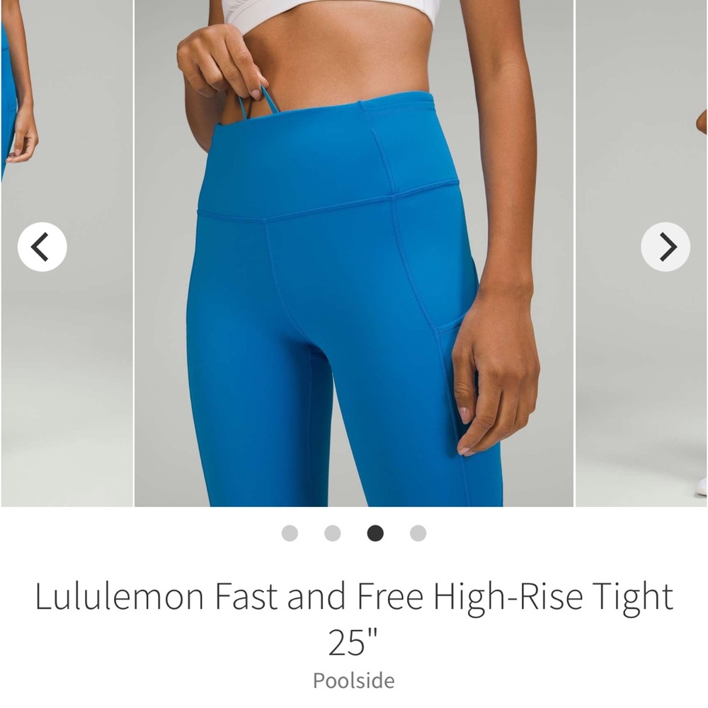 lululemon athletica Fast and Free High-Rise Tight in Poolside Blue